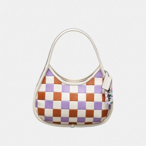 Coach Ergo Bag In Tri Color Checkerboard Upcrafted Leather Renkli | COH864881
