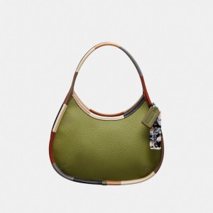 Coach Ergo Bag With Colorful Binding In Upcrafted Leather Zeytin Yeşili Yeşil Renkli | COH864827