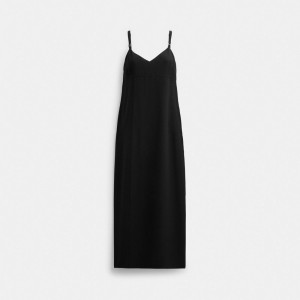 Coach Heritage C Silk Midi Dress Siyah | COH866056