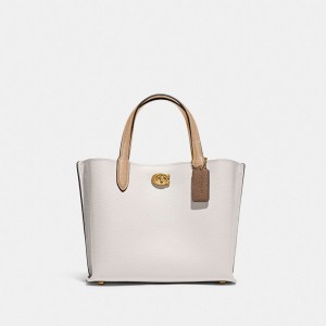 Coach Willow Tote Bag 24 In Colorblock Renkli | COH865063