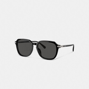 Coach Wrap Around Hangtag Keyhole Sunglasses Siyah | COH867068