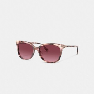 Coach Wrap Around Hangtag Square Sunglasses Pembe | COH866337