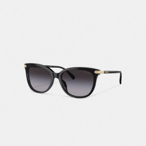 Coach Wrap Around Hangtag Square Sunglasses Siyah | COH866362